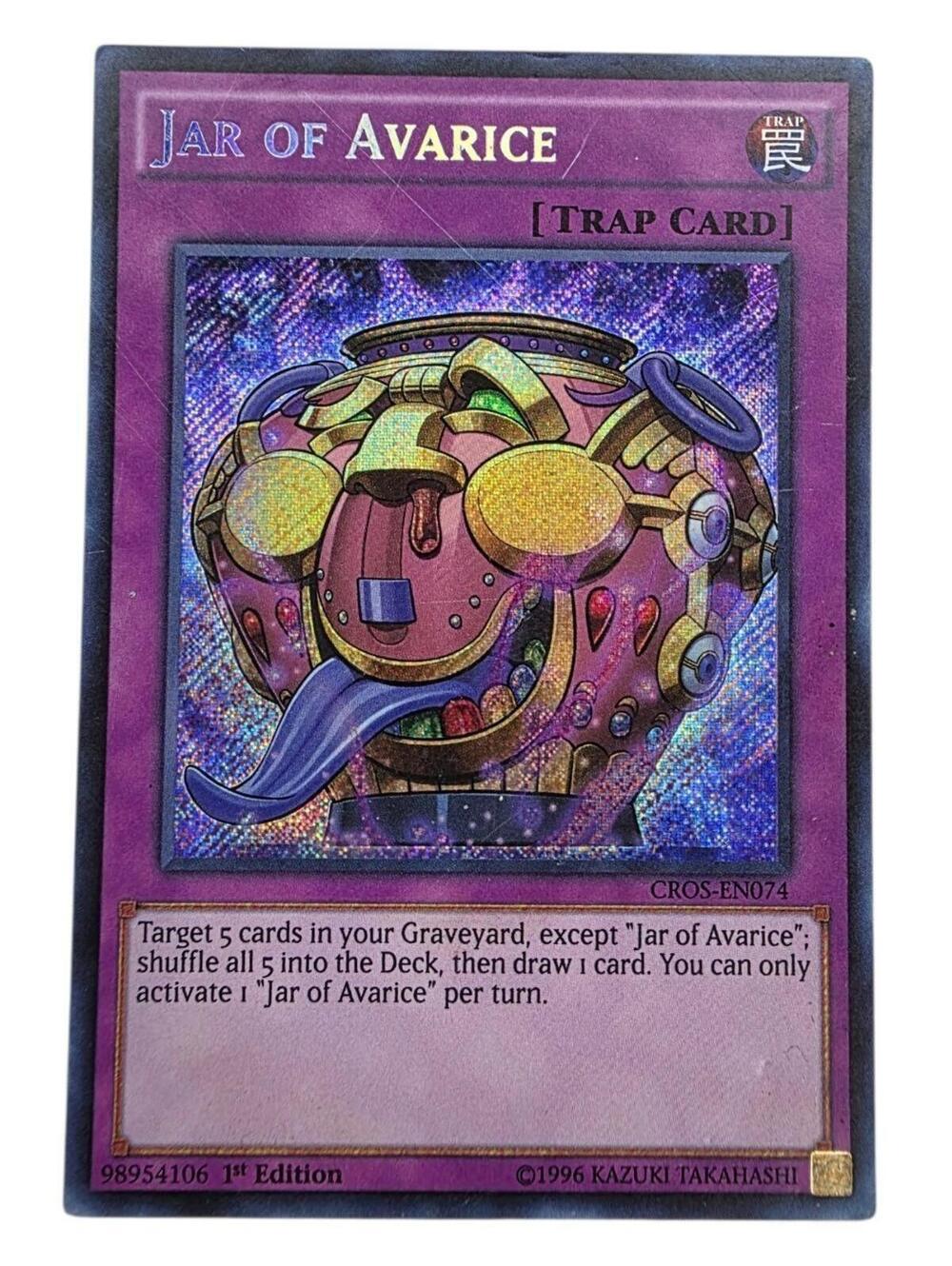 Jar of Avarice 1st Edition Secret Rare 2016 Mega-Tins Mega Pack MP16-EN033 NM